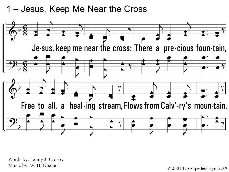 jesus keep me near the cross pdf