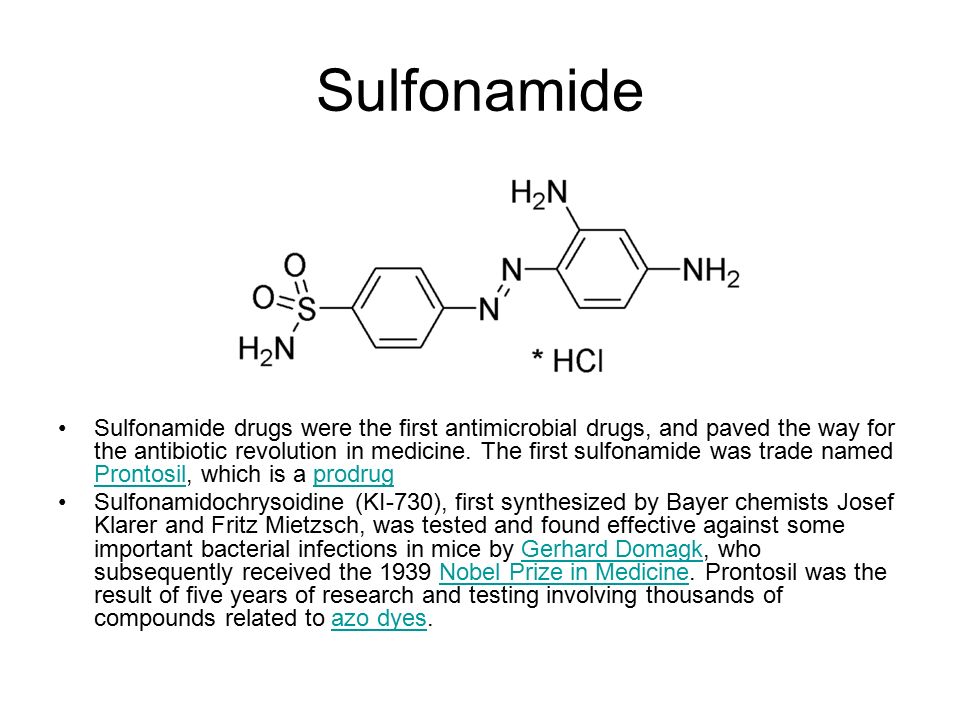 Sulfonamide Sulfonamide drugs were the first antimicrobial drugs, and paved the way for the antibiotic revolution in medicine. The first sulfonamide was. - ppt video online download
