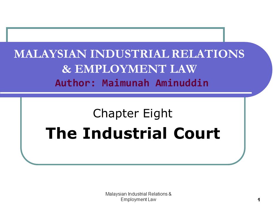Chapter Eight The Industrial Court Ppt Video Online Download