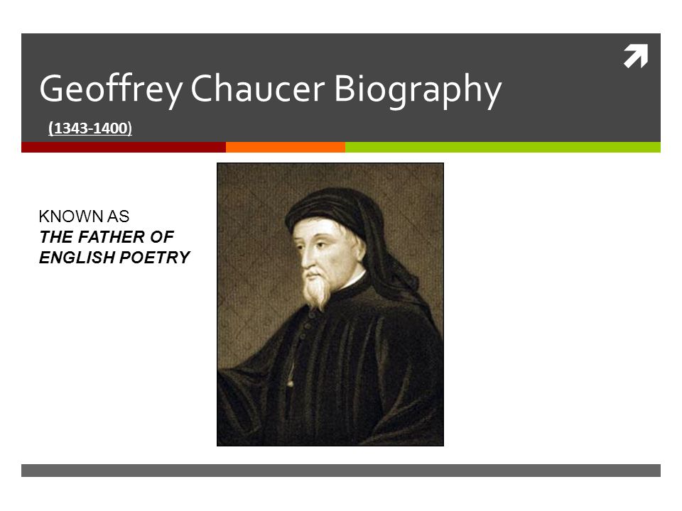 geoffrey chaucer is father of english poetry