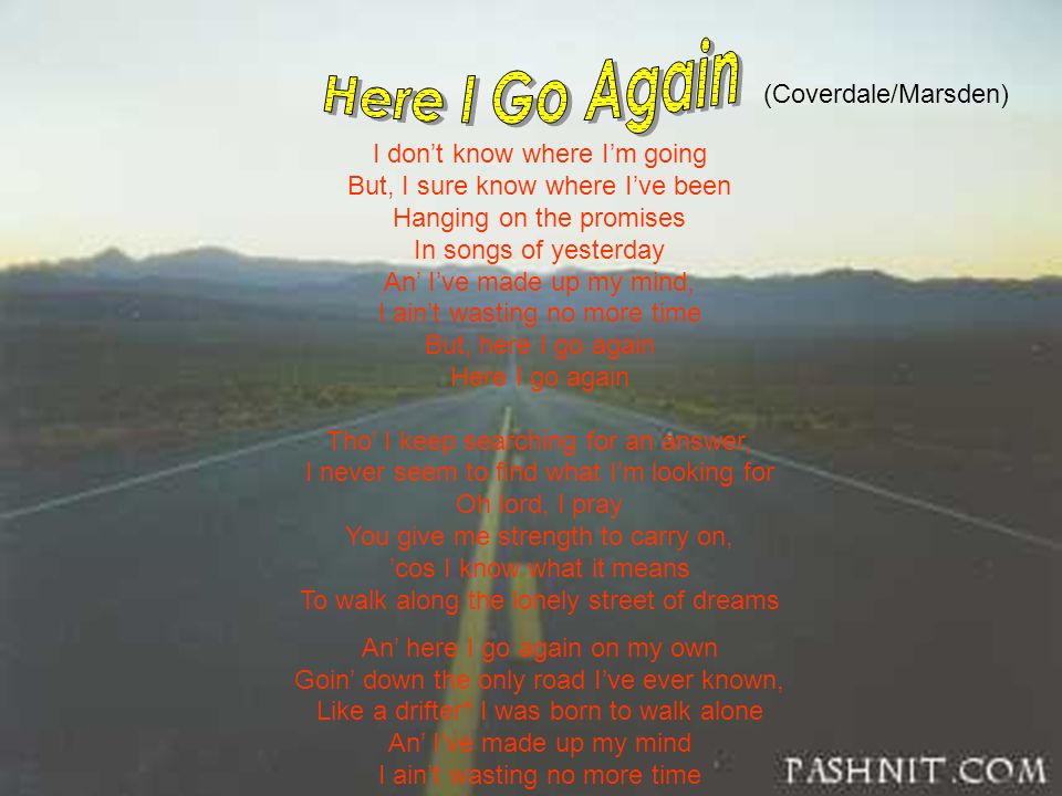 Here I Go Again (Coverdale/Marsden) - ppt download