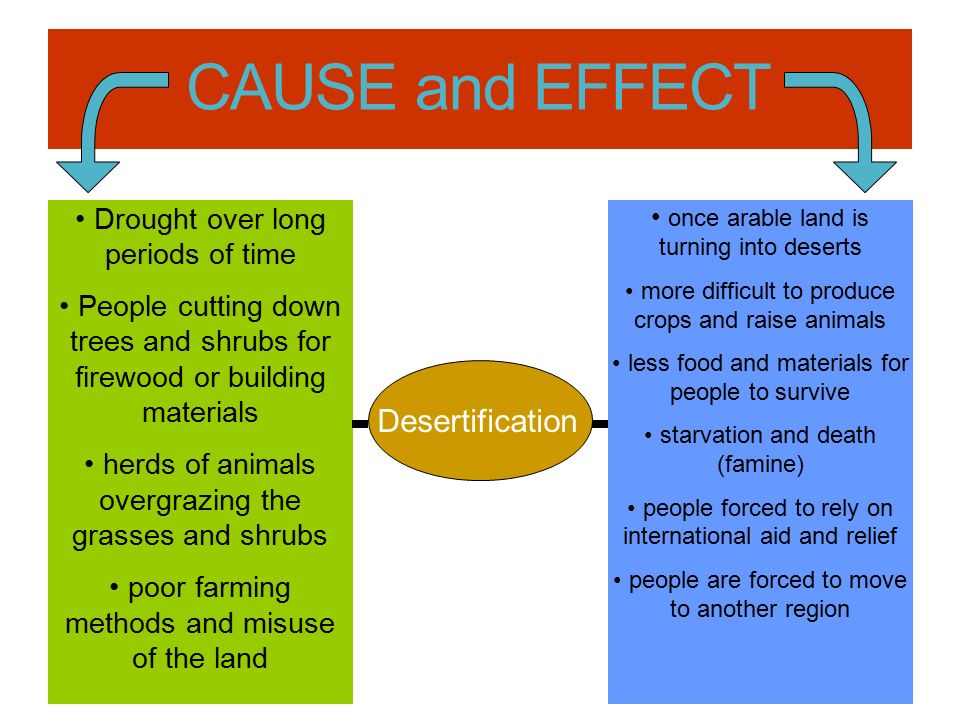 Resultado de imagen de desertification causes