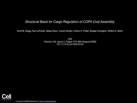 Structural Basis for Cargo Regulation of COPII Coat Assembly