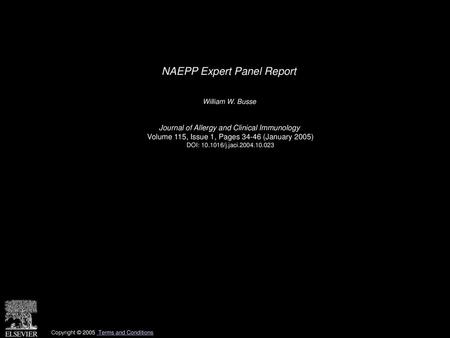 NAEPP Expert Panel Report