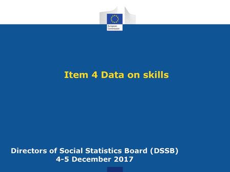Directors of Social Statistics Board (DSSB) 4-5 December 2017