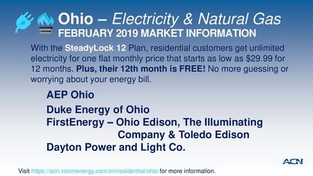 Ohio – Electricity & Natural Gas