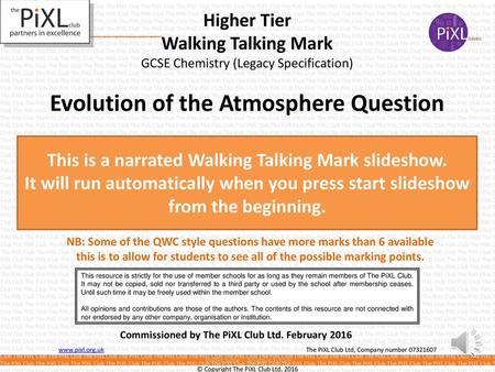 Evolution of the Atmosphere Question