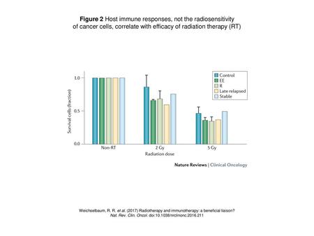 Figure 2 Host immune responses, not the radiosensitivity