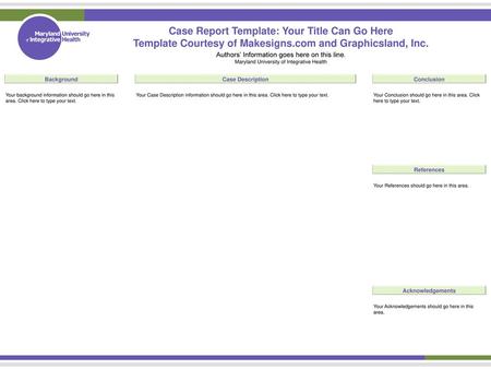 Case Report Template: Your Title Can Go Here