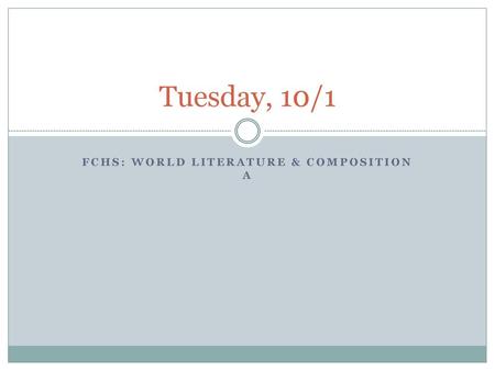 FCHS: world literature & composition a