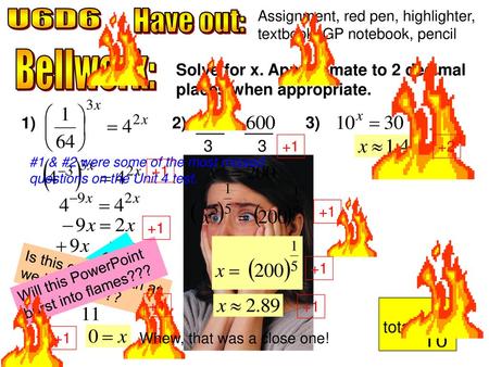 Assignment, red pen, highlighter, textbook, GP notebook, pencil