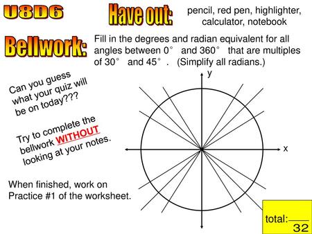 pencil, red pen, highlighter, calculator, notebook
