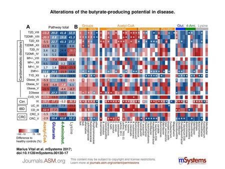 Alterations of the butyrate-producing potential in disease.