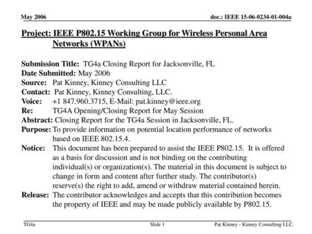 February 19 doc.: IEEE /424r1 May 2006