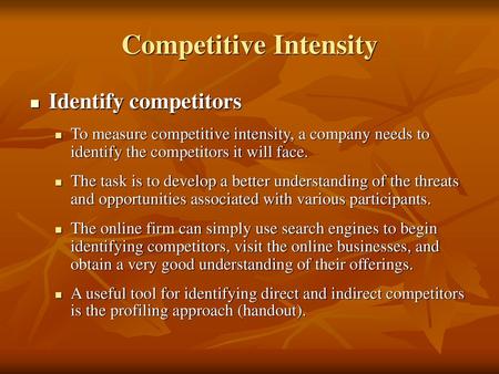 Competitive Intensity