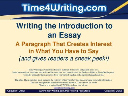 how to write an introduction paragraph video