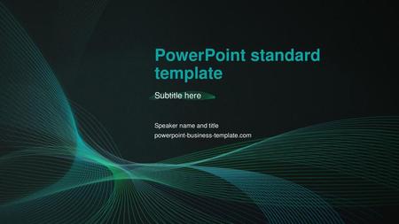 PowerPoint standard template