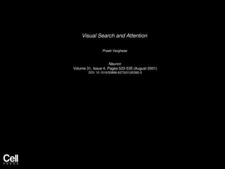Visual Search and Attention