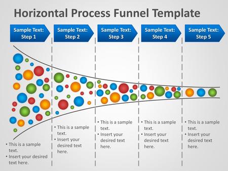 Horizontal Process Funnel Template