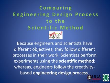 Comparing Engineering Design Process to the Scientific Method