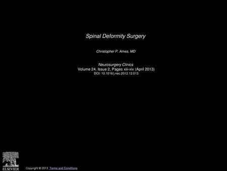 Spinal Deformity Surgery