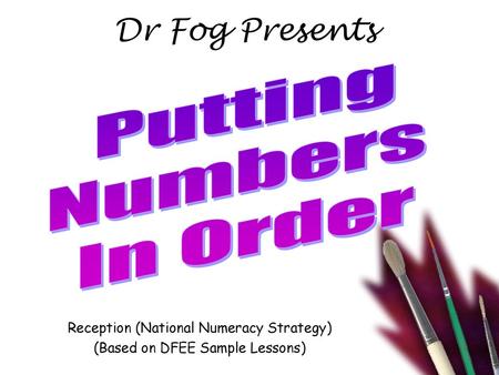 Reception (National Numeracy Strategy) (Based on DFEE Sample Lessons)