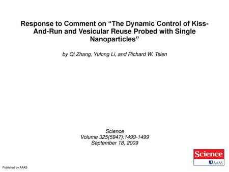 by Qi Zhang, Yulong Li, and Richard W. Tsien