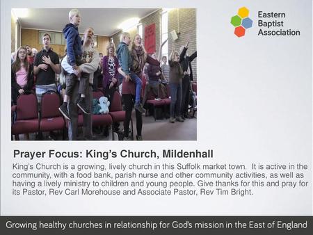 Prayer Focus: King’s Church, Mildenhall