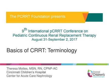 Basics of CRRT: Terminology
