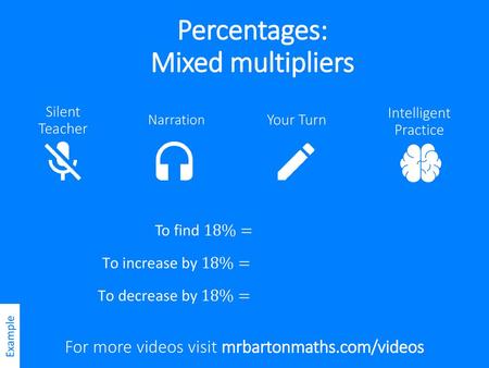 Percentages: Mixed multipliers