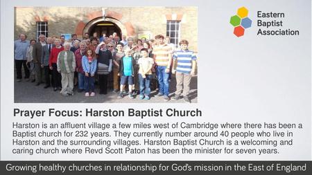 Prayer Focus: Harston Baptist Church
