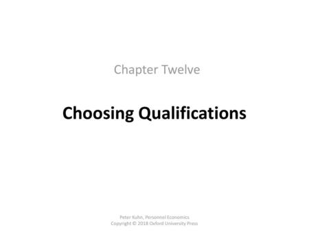 Choosing Qualifications