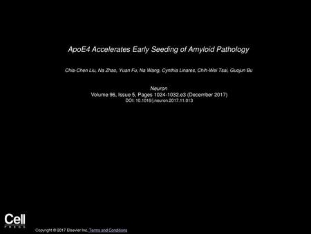 ApoE4 Accelerates Early Seeding of Amyloid Pathology