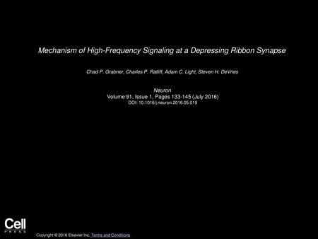 Mechanism of High-Frequency Signaling at a Depressing Ribbon Synapse