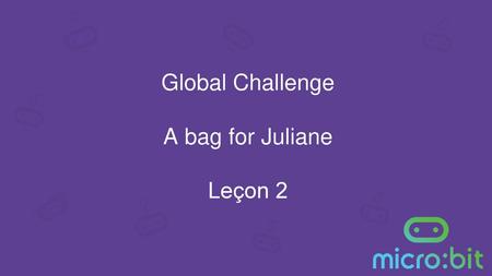 Global Challenge A bag for Juliane Leçon 2.
