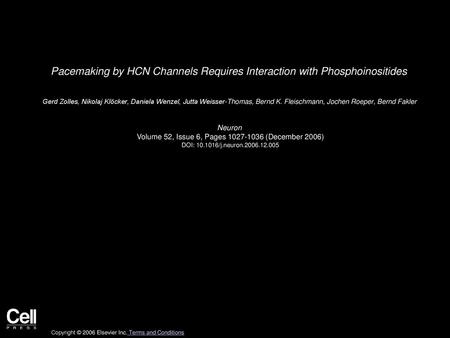 Pacemaking by HCN Channels Requires Interaction with Phosphoinositides