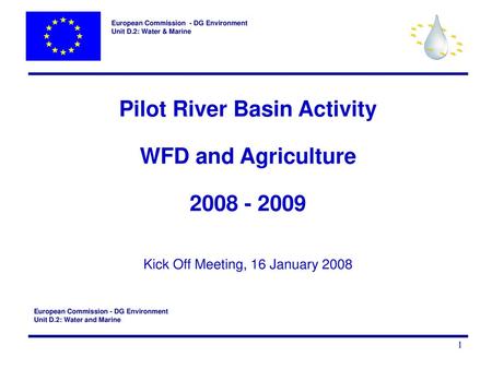 Pilot River Basin Activity