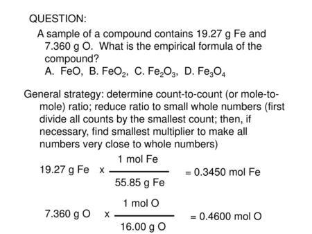 Here’s a general strategy for determining empirical formulas.