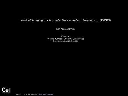 Live-Cell Imaging of Chromatin Condensation Dynamics by CRISPR