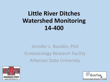 Little River Ditches Watershed Monitoring