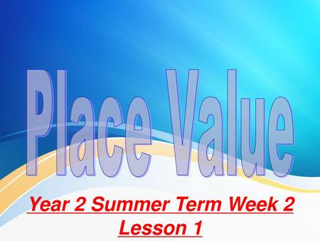 Year 2 Summer Term Week 2 Lesson 1