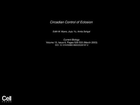 Circadian Control of Eclosion