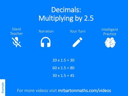 Decimals: Multiplying by 2.5
