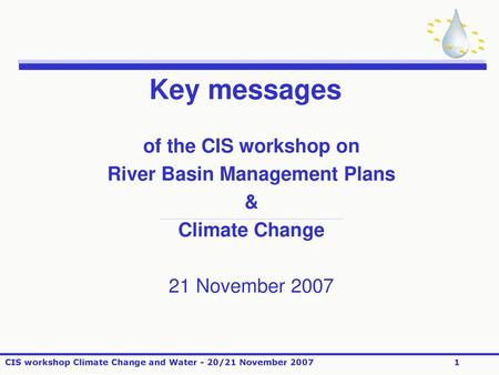 River Basin Management Plans