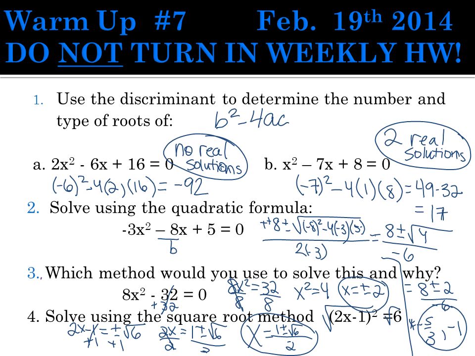 how to find the discriminant