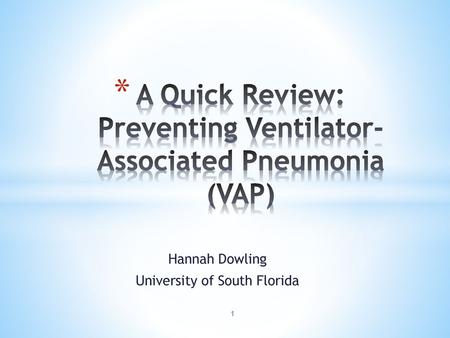 Ventilator Care Bundle Ppt Video Online Download