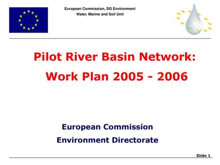 Pilot River Basin Network: Environment Directorate