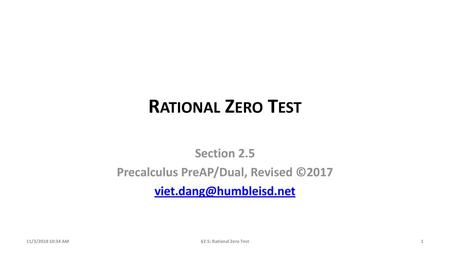 Precalculus PreAP/Dual, Revised ©2017