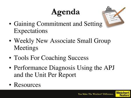 Agenda Gaining Commitment and Setting Expectations
