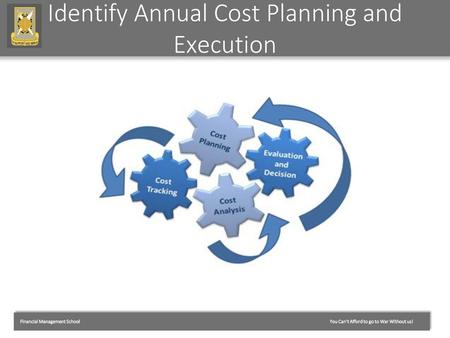 Identify Annual Cost Planning and Execution